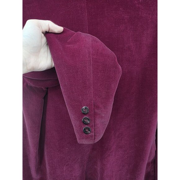Vintage Stockton Burgundy Velvet Blazer & Bag Set - Picture 10 of 16